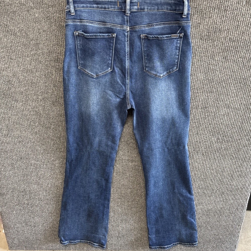 Disclosure Womens Wide Leg Jeans 17/33 Dark Wash Denim Trendy Hi Rise‎ - Picture 7 of 9